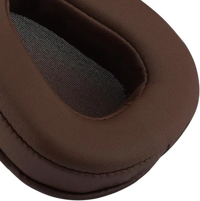 Alt view image 6 of 7 - Geekria QuickFit Protein Leather Replacement Ear Pads for Skullcandy Aviator Aviator 2 Aviator2.0 Headphones Earpads, Headset Ear Cushion Repair Parts (Brown)