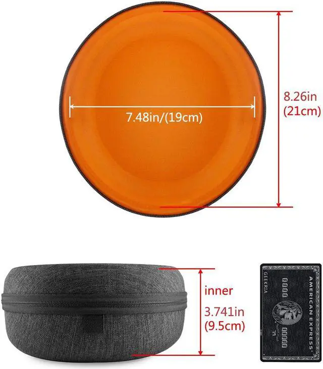 Alt view image 5 of 10 - geekria headphones case for b&o beoplay h2, h6, h7, h8, ath m30x, m40x, m50x, skullcandy hesh, hesh 2.0, crusher/headphone hard carrying case/travel bag