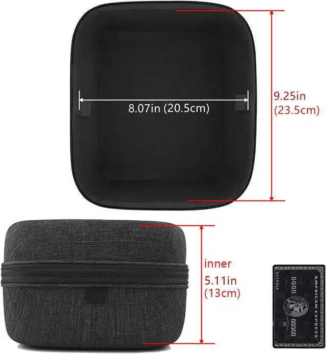 Alt view image 5 of 10 - Geekria Shield Case for Large-Sized Over-Ear Headphones, Replacement Protective Hard Shell Travel Carrying Bag with Cable Storage, Compatible with ATH-WP900, SONY MDR-Z7M2 (Drak Grey)