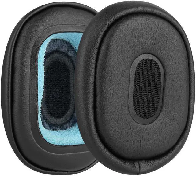 Alt view image 2 of 8 - Geekria QuickFit Protein Leather Replacement Ear Pads for Sony MDR-NC40 Headphones Ear Cushions, Headset Earpads, Ear Cups Repair Parts (Black)