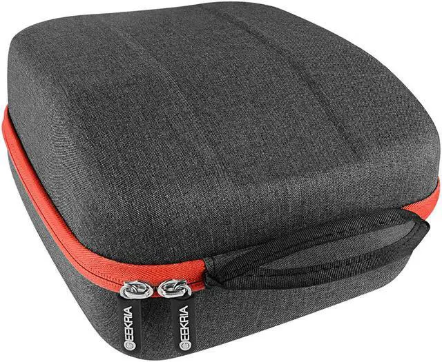 Alt view image 6 of 10 - geekria headphones case compatible with sennheiser hd800, hd598, akg k701, q701, beyerdynamic dt880, dt990 and more/hard shell large carrying case/headset travel bag black fabric