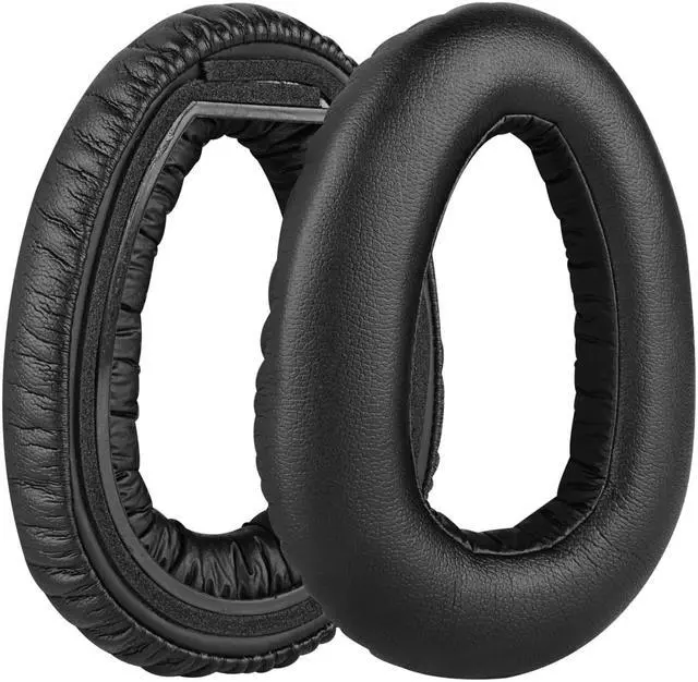 Alt view image 3 of 6 - Geekria QuickFit Protein Leather Replacement Ear Pads for Sennheiser PXC 550 PXC 550-II Wireless MB 660 Series Headphones Ear Cushions, Headset Earpads, Ear Cups Repair Parts (Black)