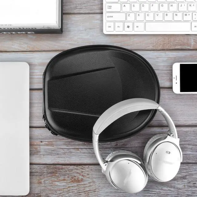 Alt view image 7 of 10 - Geekria Shield Headphones Case Compatible with Grado SR325e, SR80, SR80e, SR80i, SR60, SR60i, SR60e, RS2, RS1  Case, Replacement Hard Shell Travel Carrying Bag with Cable Storage (Black)