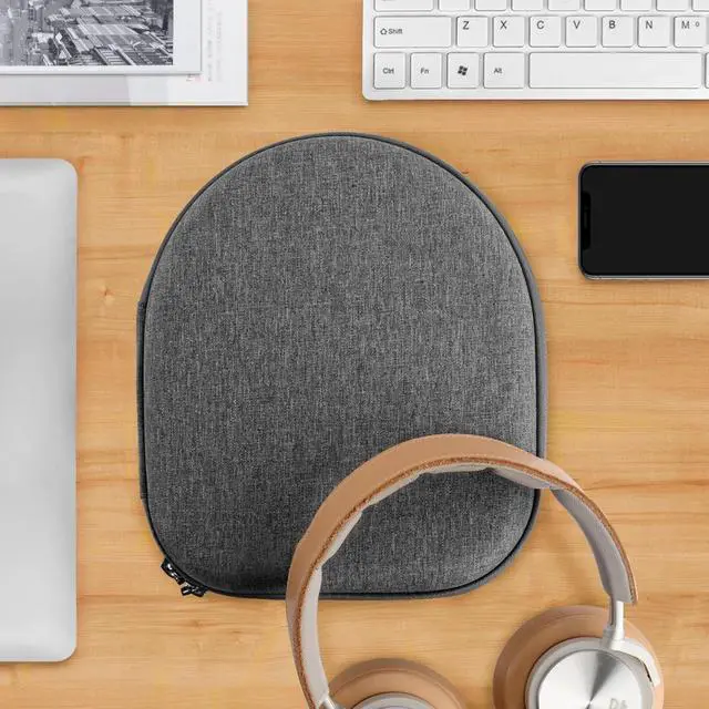 Alt view image 8 of 11 - Geekria Shield Headphones Case Compatible with B&O PLAY Beoplay H9i, H95, H9, H8, H6, H4, H2 Case, Replacement Hard Shell Travel Carrying Bag with Cable Storage (Gery)