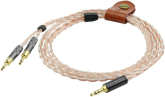 Alt view image 2 of 6 - Geekria Apollo Upgrade Audio Cable Compatible with Sennheiser HD700 Headphones Cable, 16 Cores Copper Silver Braid Replacement Cord (3.5mm Plug, 4.25FT)