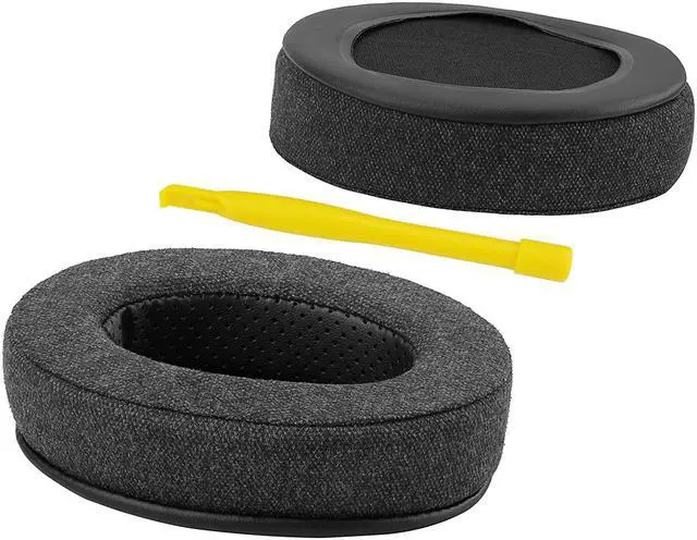 Alt view image 2 of 6 - Geekria Comfort Linen Replacement Ear Pads for Turtle Beach Stealth 600, 400, 500X, 700X, 420X, Ear Force XO SEVEN, XP500, PX5, PX4, X42 Gaming Headphones Earpads, Headset Ear Cushion (Black)