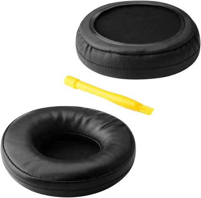 Alt view image 2 of 6 - Geekria Performance Protein Leather Replacement Ear Pads for Beyerdynamic DT770 DT790 DT797 DT880 DT990 PRO T5P T70 T70P T90 MMX300 Headphones Earpads, Headset Ear Cushion (Black / Extra Thick)