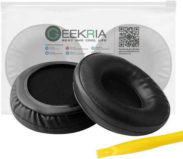 Main image of Geekria Performance Protein Leather Replacement Ear Pads for Beyerdynamic DT770 DT790 DT797 DT880 DT990 PRO T5P T70 T70P T90 MMX300 Headphones Earpads, Headset Ear Cushion (Black / Extra Thick)