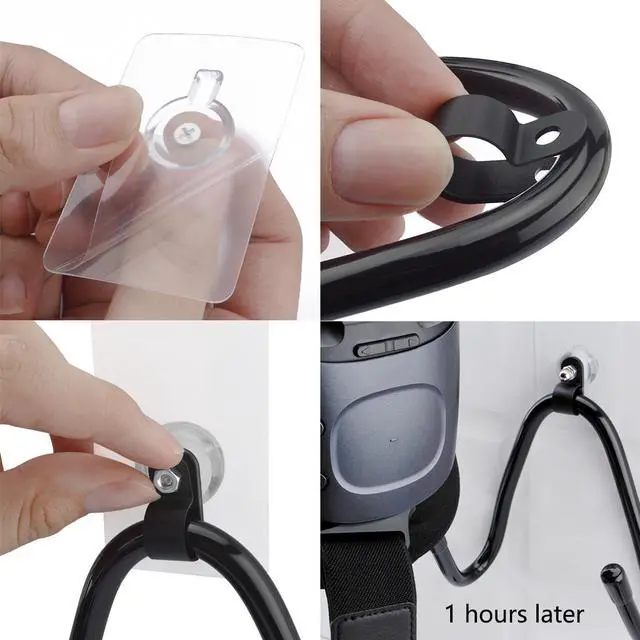 Alt view image 4 of 6 - Geekria VR Headset Lens Cover & Wall Holder / Storage Rack / Wall Bracket For VR Headset Helmet and Touch Controllers, Game Controller Organizer for HTC Vive, Samsung Galaxy Gear VR