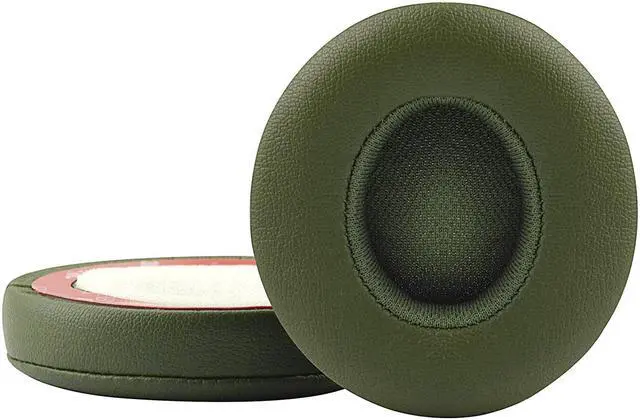 Alt view image 5 of 9 - Geekria QuickFit Protein Leather Replacement Ear Pads for Beats Solo3, Solo 3.0 Wireless (A1796) Headphones Earpads, Headset Ear Cushion Repair Parts (Green)