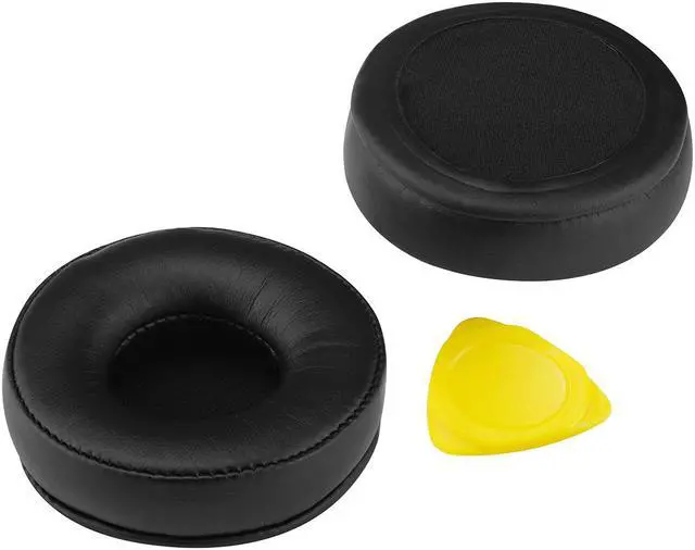 Alt view image 2 of 6 - Geekria QuickFit Protein Leather Replacement Ear Pads for Jabra Move Wireless Headphones Ear Cushions, Headset Earpads, Ear Cups Repair Parts (Black)