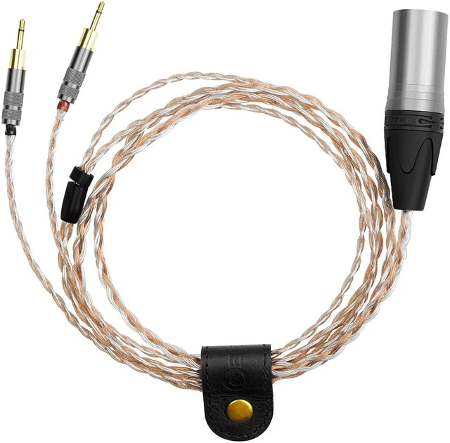Alt view image 3 of 6 - Geekria Apollo 4N OCC + Single-Crystal Silver Upgrade Cable Compatible with Sennheiser HD700 Headphones / Replacement Cord / 16 Cores Mixed Circular Knitting Audio Cable (4 Cores XLR Plug)