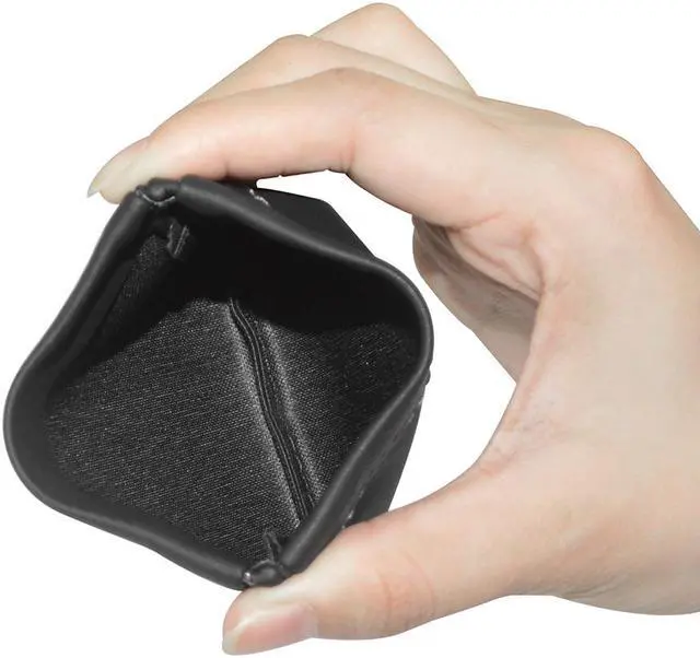 Alt view image 8 of 12 - Geekria Soft Leather Earbud Pouch Case _ Universal Headphone Protection Bag _ Squeeze Coin Pouch _ Earphone Portable Travel B