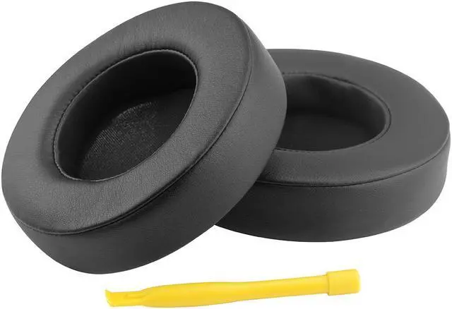 Alt view image 4 of 8 - Geekria QuickFit Protein Leather Replacement Ear Pads for Razer Man O' War 7.1 Wireless / Wired, Destiny 2 / Overwatch Tournament Edition Gaming Headphones Earpads, Headset Ear Cushion (Black)
