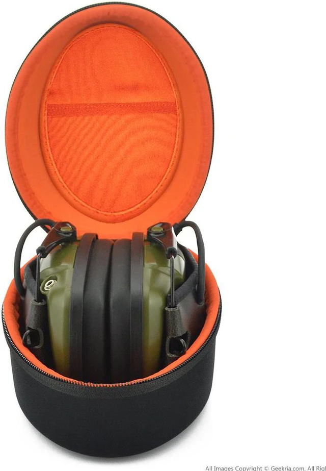 Main image of Geekria Hard Shell Carrying Case / Bag For Howard Leight Impact Sport OD Electric Earmuff / Headset / Headphones, with Mesh Pocket for Accessories
