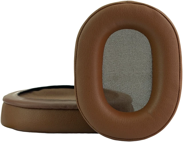 Alt view image 5 of 6 - Geekria QuickFit Protein Leather Replacement Ear Pads for SONY MDR-7506, MDR-V6, MDR-CD900ST Headphones Earpads, Headset Ear Cushion Repair Parts (Brown)