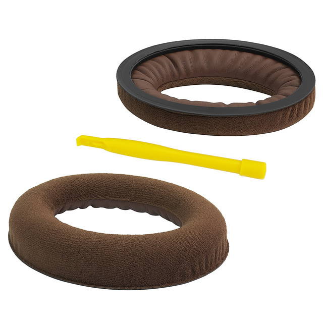 thumbnail interactive-video image 1 of Geekria Velour Replacement Ear Pads For Sennheiser HD598, HD598SE, HD595 Headphones – Brown 1 of 2
