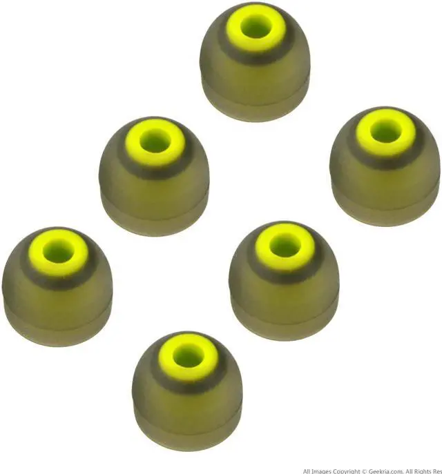 Main image of Geekria® 3 Pairs Replacement Silicone Eartips Earbuds Compatible with JayBird BlueBuds X, X2 Bluetooth Sport Headphones (Size M)