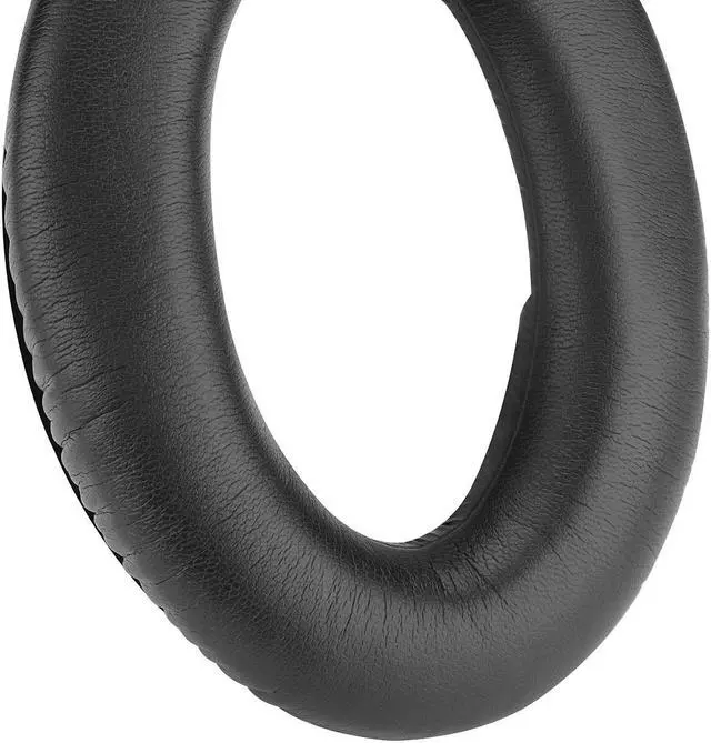 Alt view image 4 of 6 - Geekria QuickFit Protein Leather Replacement Ear Pads for Sennheiser HD380 PRO, PC350, PXC350, PXE350, HME95, PC350 SE, HMEC250, HD380 Headphones Earpads, Headset Ear Cushion Repair Parts (Black)