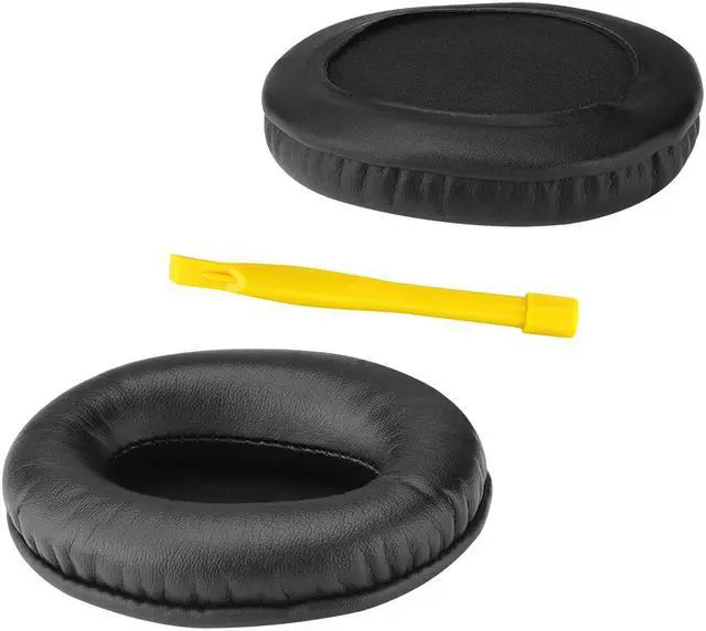 Alt view image 2 of 6 - Geekria QuickFit Protein Leather Replacement Ear Pads for HyperX Cloud Flight, Cloud Flight S, Cloud Stinger Gaming Headphones Ear Cushions, Headset Earpads, Ear Cups Repair Parts (Black )