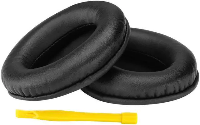 Alt view image 3 of 6 - Geekria QuickFit Protein Leather Replacement Ear Pads for HyperX Cloud Flight, Cloud Flight S, Cloud Stinger Gaming Headphones Ear Cushions, Headset Earpads, Ear Cups Repair Parts (Black )