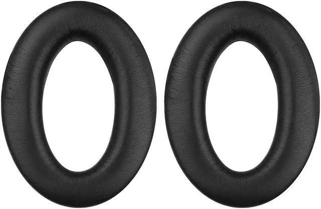 Alt view image 6 of 6 - Geekria QuickFit Protein Leather Replacement Ear Pads for Sennheiser HD380 PRO, PC350, PXC350, PXE350, HME95, PC350 SE, HMEC250, HD380 Headphones Earpads, Headset Ear Cushion Repair Parts (Black)
