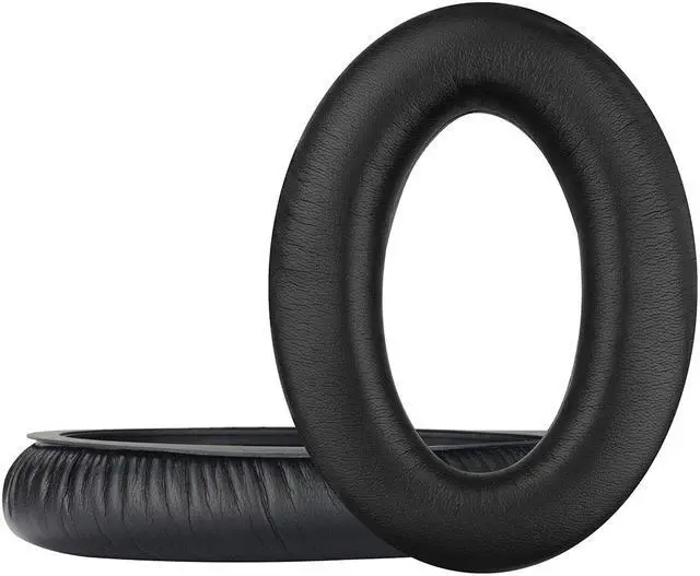 Alt view image 5 of 6 - Geekria QuickFit Protein Leather Replacement Ear Pads for Sennheiser HD380 PRO, PC350, PXC350, PXE350, HME95, PC350 SE, HMEC250, HD380 Headphones Earpads, Headset Ear Cushion Repair Parts (Black)