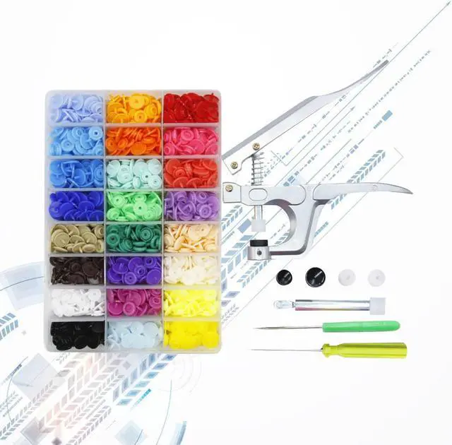 Alt view image 5 of 7 - Professional Fastener Snap Pliers & 360pcs T5 Snap Poppers Plastic Buttons Kit