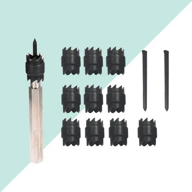 Alt view image 5 of 9 - 13 in 1 Stainless Steel Drill Bits Tapper Carbide High Speed Steel Opener (Black)