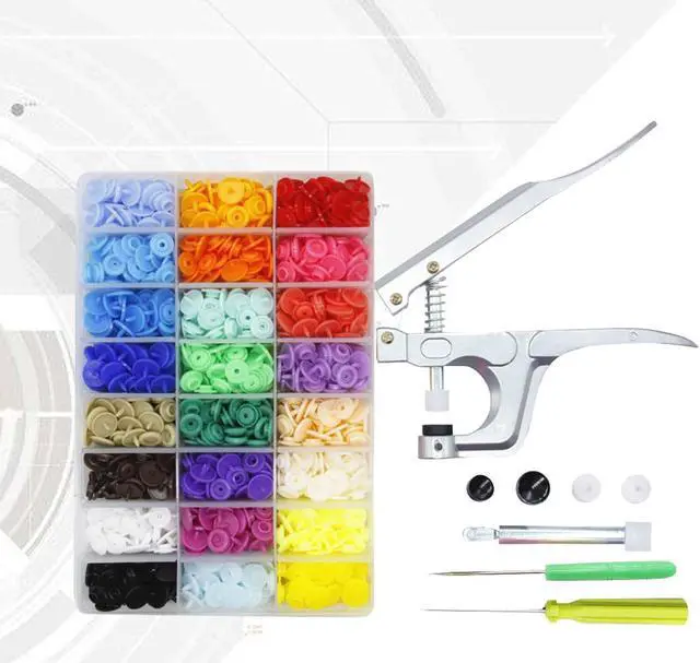 Alt view image 3 of 7 - Professional Fastener Snap Pliers & 360pcs T5 Snap Poppers Plastic Buttons Kit