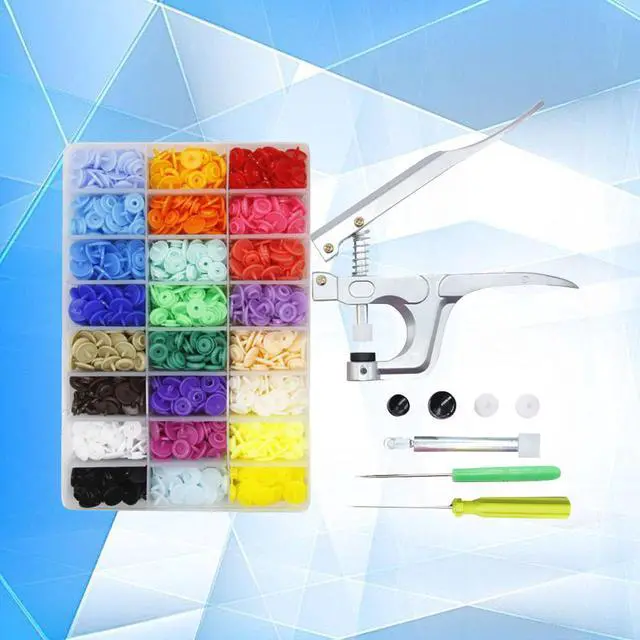 Alt view image 2 of 7 - Professional Fastener Snap Pliers & 360pcs T5 Snap Poppers Plastic Buttons Kit