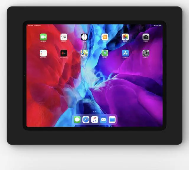 Alt view image 2 of 7 - VidaMount Black On-Wall Tablet Mount compatible with iPad Pro 12.9" (4th/5th/6th Gen)