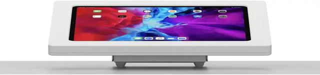 Alt view image 3 of 7 - VidaMount White Exposed Rear Camera Enclosure and Fixed Tilted 15° Desk / Surface Mount [Bundle] compatible with iPad Pro 12.9" (4th & 5th Gen)