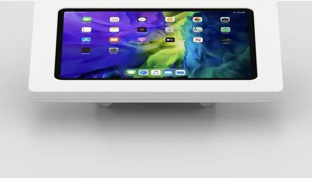 Alt view image 2 of 7 - VidaMount White Exposed Rear Camera Enclosure and Fixed Tilted 15° Desk / Surface Mount [Bundle] compatible with iPad Pro 11" (1st/2nd/3rd Gen) & Air 10.9" (4th/5th Gen)