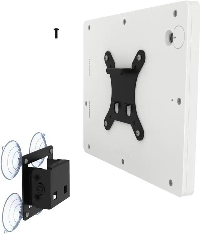 Alt view image 5 of 7 - VidaMount White Exposed Rear Camera Enclosure and Tilting Removable Glass Mount [Bundle] compatible with iPad 10.2" (7th & 8th Gen)