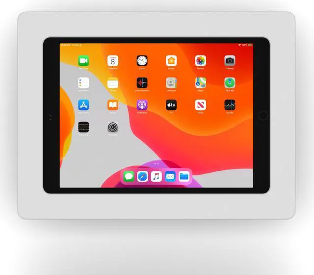 Alt view image 2 of 7 - VidaMount Light Grey Exposed Rear Camera Enclosure and Tilting VESA Slim Wall Mount [Bundle] compatible with iPad 10.2" (7th & 8th Gen)
