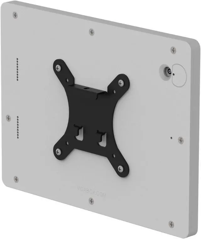 Alt view image 6 of 7 - VidaMount Light Grey Exposed Rear Camera Enclosure and Tilting VESA Slim Wall Mount [Bundle] compatible with iPad 10.2" (7th & 8th Gen)