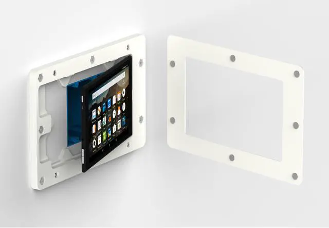 Alt view image 5 of 7 - VidaMount On-Wall Tablet Mount - Amazon Fire HD8 7th / 8th Gen - White (2017-18)