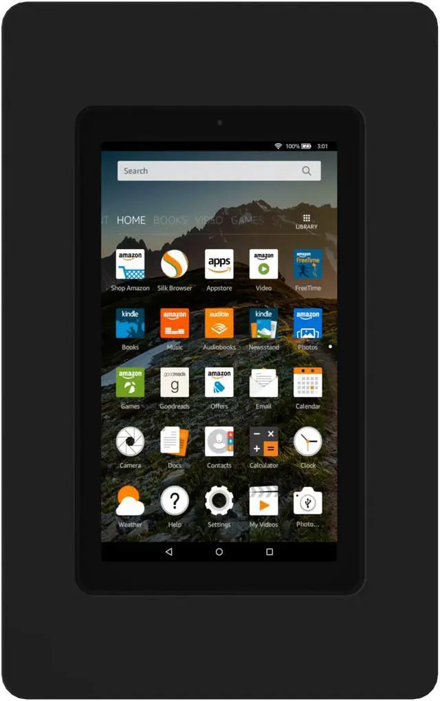 Alt view image 3 of 7 - VidaMount On-Wall Tablet Mount - Amazon Fire 7" 7th / 9th Gen - Black (2017-19)