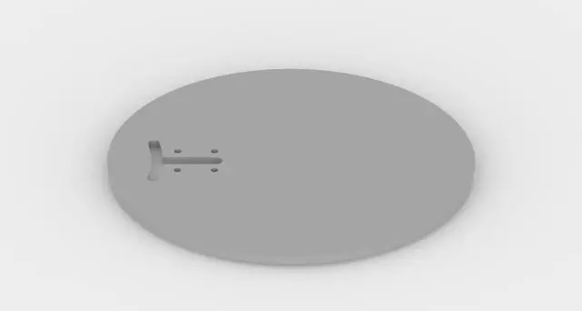 Alt view image 3 of 7 - Round Base for Fixed or Flexible Surface VESA Mount - Light Grey