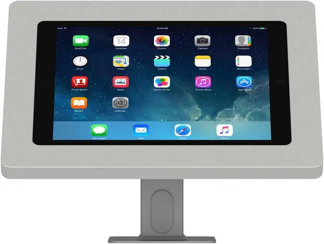 Alt view image 2 of 7 - VidaMount Light Grey Enclosure and Rotating & Tilting Desk/Table Mount [Bundle] compatible with iPad 9.7 (5th / 6th Gen), Pro 9.7", Air 1/2
