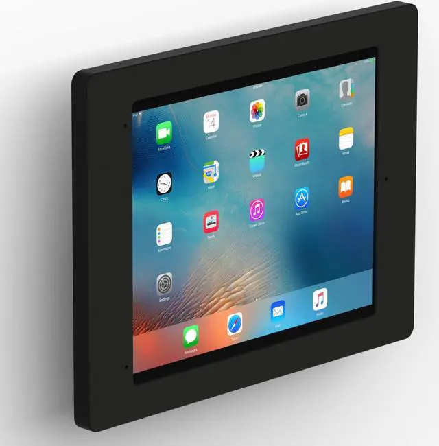 Main image of VidaMount Black Home Button Covered Enclosure and Tilting VESA Slim Wall Mount [Bundle] compatible with iPad Pro 12.9" (1st/2nd Gen)