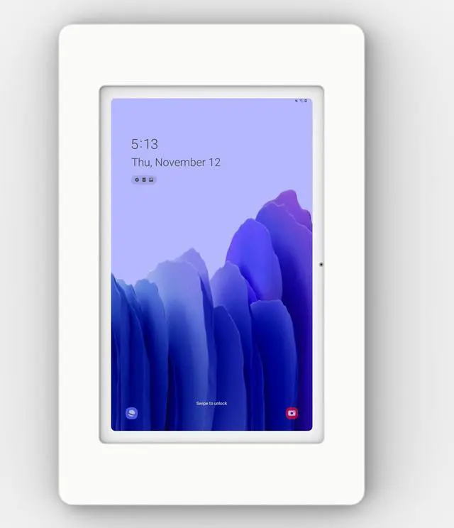 Alt view image 3 of 7 - VidaMount White On-Wall Tablet Mount compatible with Samsung Galaxy Tab A7 10.4