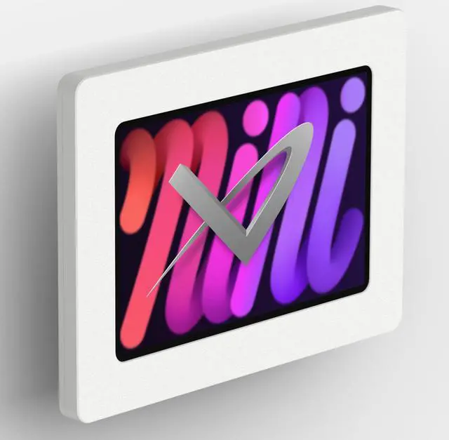 Main image of VidaMount White Enclosure and Tilting VESA Slim Wall Mount [Bundle] compatible with iPad Mini (6th Gen)