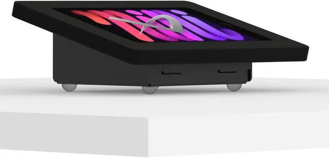Main image of VidaMount Black Enclosure and Fixed Tilted 15° Desk / Surface Mount [Bundle] compatible with iPad Mini (6th Gen)