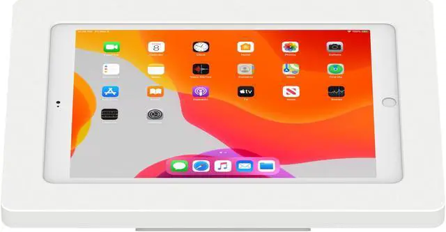 Alt view image 2 of 7 - VidaMount White Exposed Rear Camera Enclosure and Adjustable Tilt and Swivel Desk / Table Mount [Bundle] compatible with iPad 10.2" (7th, 8th & 9th Gen)