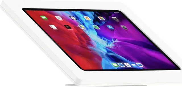 Main image of VidaMount White Exposed Rear Camera Enclosure and Adjustable Tilt and Swivel Desk / Table Mount [Bundle] compatible with iPad Pro 12.9" (4th/5th/6th Gen)