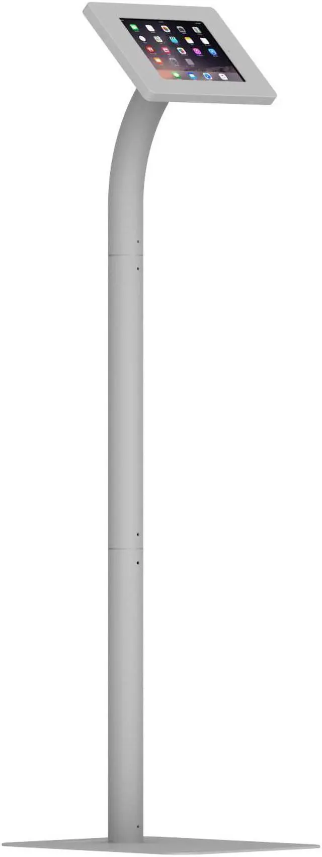Main image of VidaMount Light Grey Covered Home Button Enclosure and Floor Stand Version 2 [Bundle] compatible with iPad Mini 1/2/3