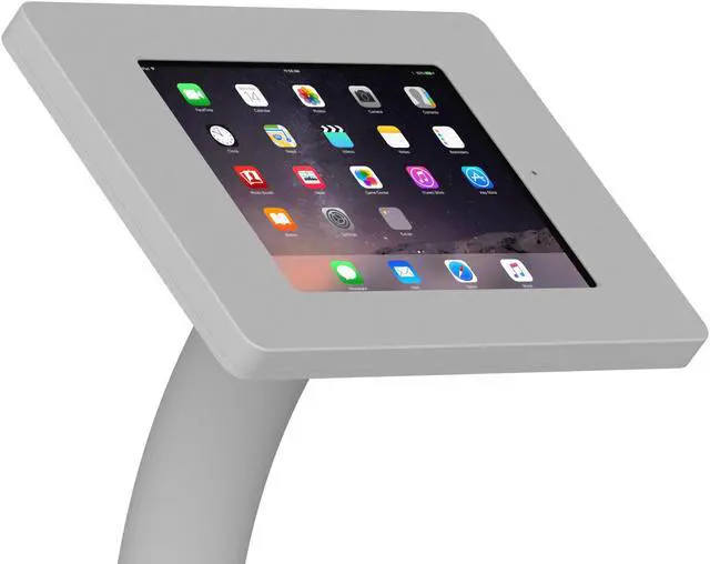 Alt view image 2 of 7 - VidaMount Light Grey Covered Home Button Enclosure and Floor Stand Version 2 [Bundle] compatible with iPad Mini 1/2/3