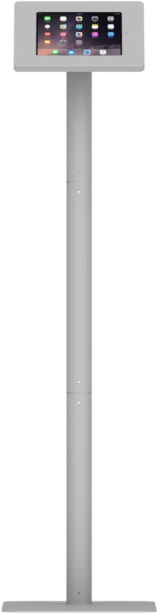 Alt view image 3 of 7 - VidaMount Light Grey Covered Home Button Enclosure and Floor Stand Version 2 [Bundle] compatible with iPad Mini 1/2/3